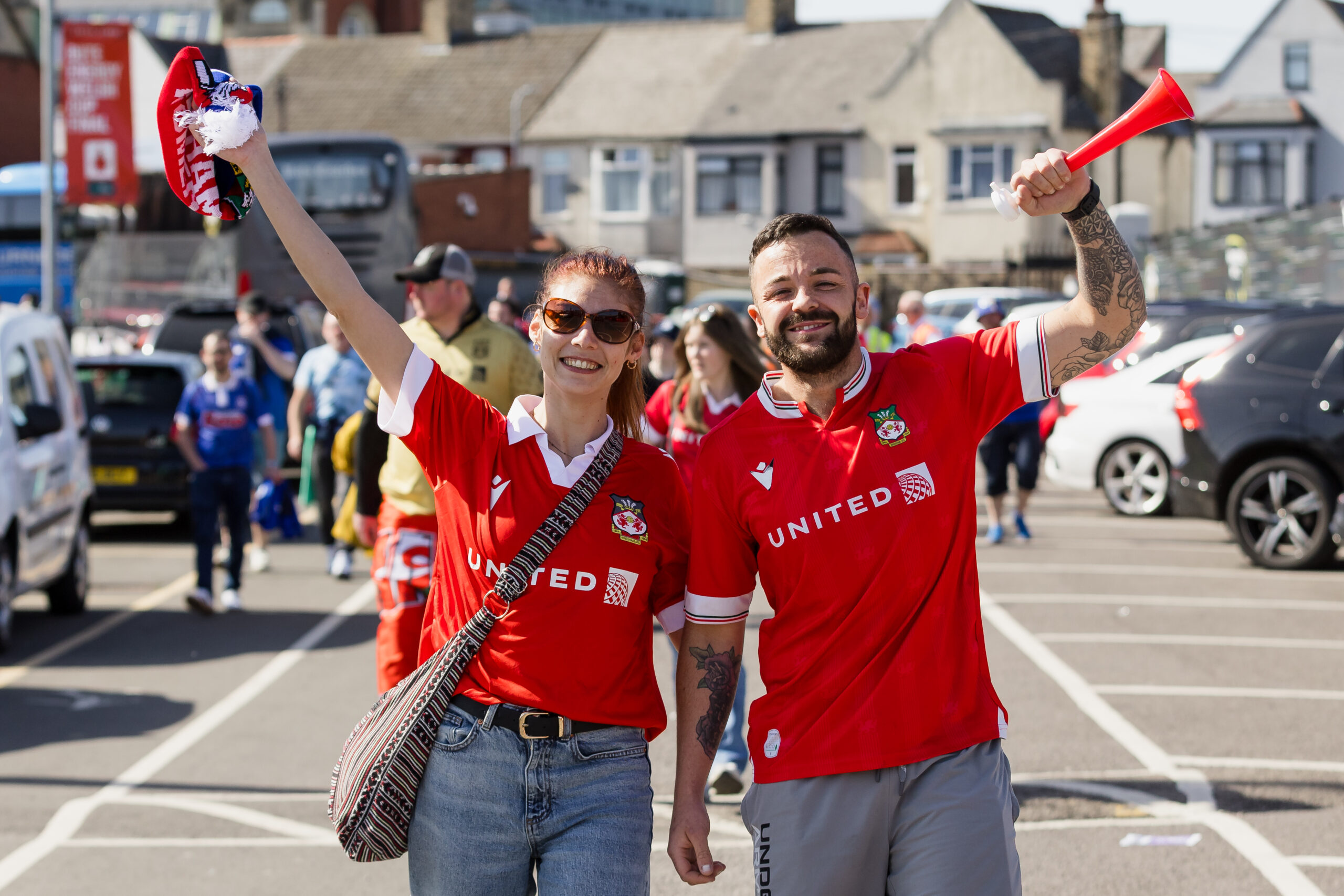 Fan Zone during the 2024/25 Bute Energy Welsh Cup Final fixture between Wrexham AFC Women & Cardiff City Women FC at Rodney Parade, Newport, Wales
