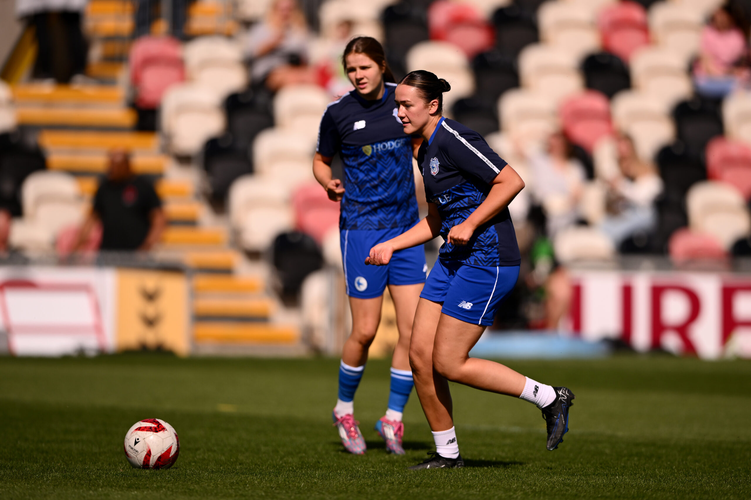 Cardiff City Women's Nieve Jenkins during the 2024/25 Bute Energy Welsh Cup Final fixture between Wrexham AFC Women & Cardiff City Women FC at Rodney Parade, Newport, Wales